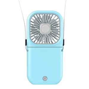 Mini Ventilador USB Portátil con Banco de Energía y Soporte para Teléfono, Ventilador de Manos Libres Tipo Collar, Recargable, Velocidades Ajustables, Uso en Escritorio - Product Image 1