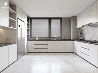 OEM Luxus Modulare Küchenschränke Glas/Acryl Kunstgranit-Arbeitsplatte Anpassbare Größe Farbe-B2B für Bauunternehmer