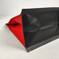 Großhandel Custom Plastic Packaging Bag Kaffee beutel 8 Onz 500gr 2,5 kg 100g 12 Unzen Ventil Reiß verschluss Schwarz Rot Fenster für Tiernahrung