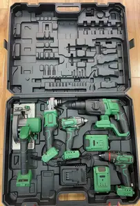 Factory 20v Power Drills Tool Set Kit Portable Electric Cordless Brushless 21v Cordless Drill Lithium Battery Power Tools Kit