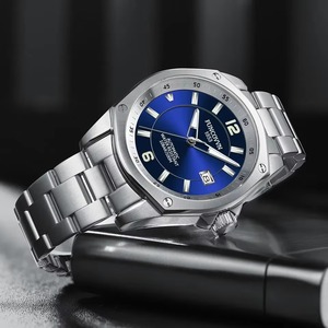 Montre mécanique de luxe pour homme Drioshipping, boîtier en acier inoxydable haut de gamme, mouvement à quartz japonais, étanche 10 bars, tendance - Product Image 3
