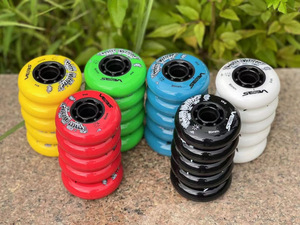 Ruedas de Patines en Línea Planas de Material PU de 72MM 76MM 80MM con Diseño Floral para Migo HV Invader - Product Image 3