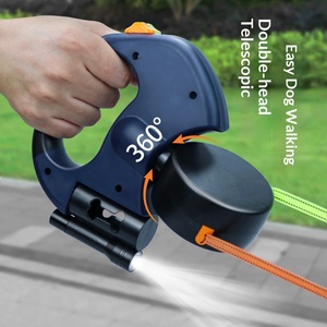 Nuovo Guinzaglio Doppio Retrattile Automatico di Lusso per Animali Domestici, in Nylon Solido con Luci LED Riflettenti, Corda di Trazione per Cani - Product Image 4