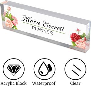 ป้ายชื่อครูอะคริลิคใสแบบกำหนดเอง พร้อมโลโก้ส่วนตัว ดีไซน์ทันสมัย สำหรับตั้งโชว์ในร้าน (เฉพาะสำหรับตั้งโชว์เท่านั้น) - Product Image 2