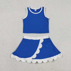 Conjunto de Ropa Deportiva para Bebés Niñas, Chaleco sin Mangas con Diseño de Conchas y Falda Corta para Yoga - Product Image 2