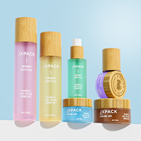 30Ml 40Ml 50Ml 100Ml 120Ml Botol Kaca Krim Kosmetik Wajah Serum Lotion Set Botol Kosmetik Mewah Kemasan Bambu