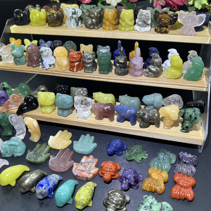 Hot Bán 2.5-3Cm Crytal Động Vật Chạm Khắc Reiki Chữa Bệnh Đá Quý Thủ Công Con Chó Mèo Mini Trang Trí Cho Thiền Quà Tặng - Product Image 3