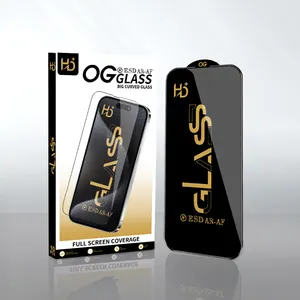 Produk laris pabrik OG ESD kaca super D pelindung layar kaca temper ponsel untuk iPhone xr/ 11/ 12 /13/14 pro max mini
