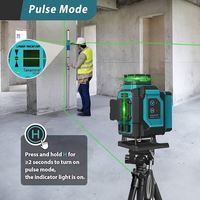 Niveau laser rotatif automatique 4D vert 360° à 16 lignes, qualité industrielle et bricolage, avec garantie de 2 ans