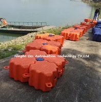 Plateforme flottante modulaire en plastique HDPE en forme de cube pour jet ski, ponton flottant sur l'eau