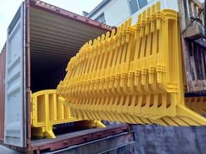 Barrière de contrôle des foules en plastique, barrière de chantier temporaire et portable, <span class=keywords><strong>barricade</strong></span> de chantier, barrières de contrôle des foules amovibles - Product Image 5