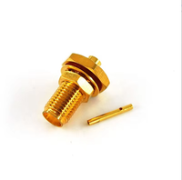 Conector SMA Hembra Coaxial RF de 50 ohmios, Impermeable, para Cable RG405, SM086, EZ086, Tipo D