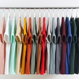 Unisex 240g 32S 100% Cotton Heavyweight Loose <b>Drop</b> Shoulder Crew Neck Short Sleeve Casual Tee - Product Image 2