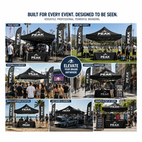 Tente de stand d'exposition extérieur avec ensemble de drapeaux plume pour salons professionnels et promotion d'événements, personnalisation OEM