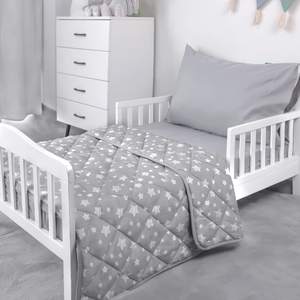 Couette d'été rafraîchissante Couverture de bébé bleue imprimée bio pour garçons et filles Douce et respirante pour les dormeurs chauds Sueurs nocturnes - Product Image 4