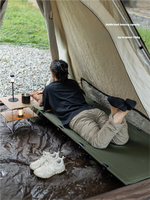 Lit de camping pliable et extensible en alliage d'aluminium Oxford, ultraléger, moderne, pour l'extérieur, avec logo personnalisé OEM