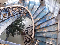 Dalles de marbre onyx bleu poli en pierre naturelle, fournisseur chinois en gros, Goldtop Translucent Onix Onice