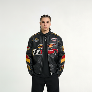 Vestes de moto de tourisme et de course pour hommes OEM, cuir italien pur pour hommes, veste de moto en Cordura, cuir de crocodile pour hommes - Product Image 1