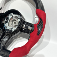 Volant en fibre de carbone véritable LED pour BMW Série M F87 F80 F10 F06 F12 F13 F15 F16 F20 F22 F30 F31 F32 F33 F36 E90 E92 E93