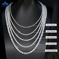 Collier ras-de-cou fantaisie en or 9K 14K 18K avec diamants CVD VVS cultivés en laboratoire, chaîne tennis