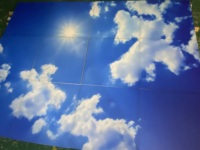 Panneau lumineux de thérapie sans couture à montage suspendu Lumin 595x595mm certifié CE/ROHS/UL, panneau lumineux artificiel ciel, éclairage LED esthétique pour plafond