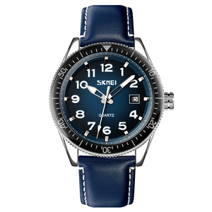 Montre à quartz pour homme avec bracelet en cuir décontracté et professionnel, étanche, montre avec calendrier d'une seule journée - Product Image 5