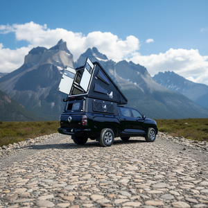 P Show FRP Wedge Hard Shell Rooftop Camper pour SUV Voiture Privée Installation Coque Rigide Quatre Saisons Imperméable Coupe-Vent Rapide Automatique - Product Image 2