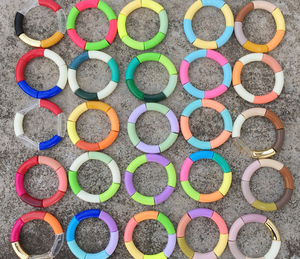 Bracelets extensibles multicolores en forme de barre tubulaire, nouvelle collection de bracelets en macramé dégradé de couleur, cadeaux pour enfants filles, <span class=keywords><strong>2022</strong></span> - Product Image 6