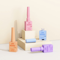 Flacon carré de vernis à ongles en gel de 10 ml, électroplaqué, vide, pour gel UV, emballage cosmétique
