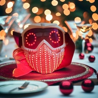 Coloré LED Light-Up Masque Casque Lumineux DJ Costume Chapeau Scène Performance Nouveau Style Adultes Cosplay Halloween Caractère Style