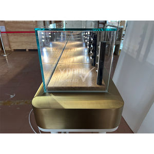 ตู้โชว์เครื่องประดับแก้วสุดหรูทันสมัยตู้โชว์สีทองสุดอินเทรนด์ดีไซน์แบบล็อกได้สำหรับรูปแบบโชว์รูมอินเทรนด์ - Product Image 3