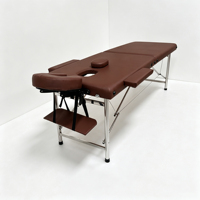 Lit de massage pliable de haute qualité à 2 sections, cadre en acier inoxydable, lit de spa portable pour salon de beauté