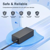 Adaptateur secteur 65W GaN à embout carré jaune, adaptateur de remplacement compact à haute efficacité pour les ordinateurs portables Lenovo Thinkpad X1 T X Series