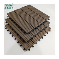 Baldosas de Madera Compuesta para Exterior, 310*310*21mm, Resistentes al Agua, Fáciles de Instalar, Baldosas de Plástico para Terraza y Balcón, Modelo 02SH1