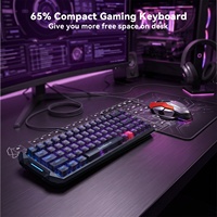 Teclado Gaming Flux 68 con Cable, Software AI, 65% Magnético, 68 Teclas, Efecto Hall, Gasket, RGB, 8000Hz, Rapid Trigger, SOCD, Snap Tap