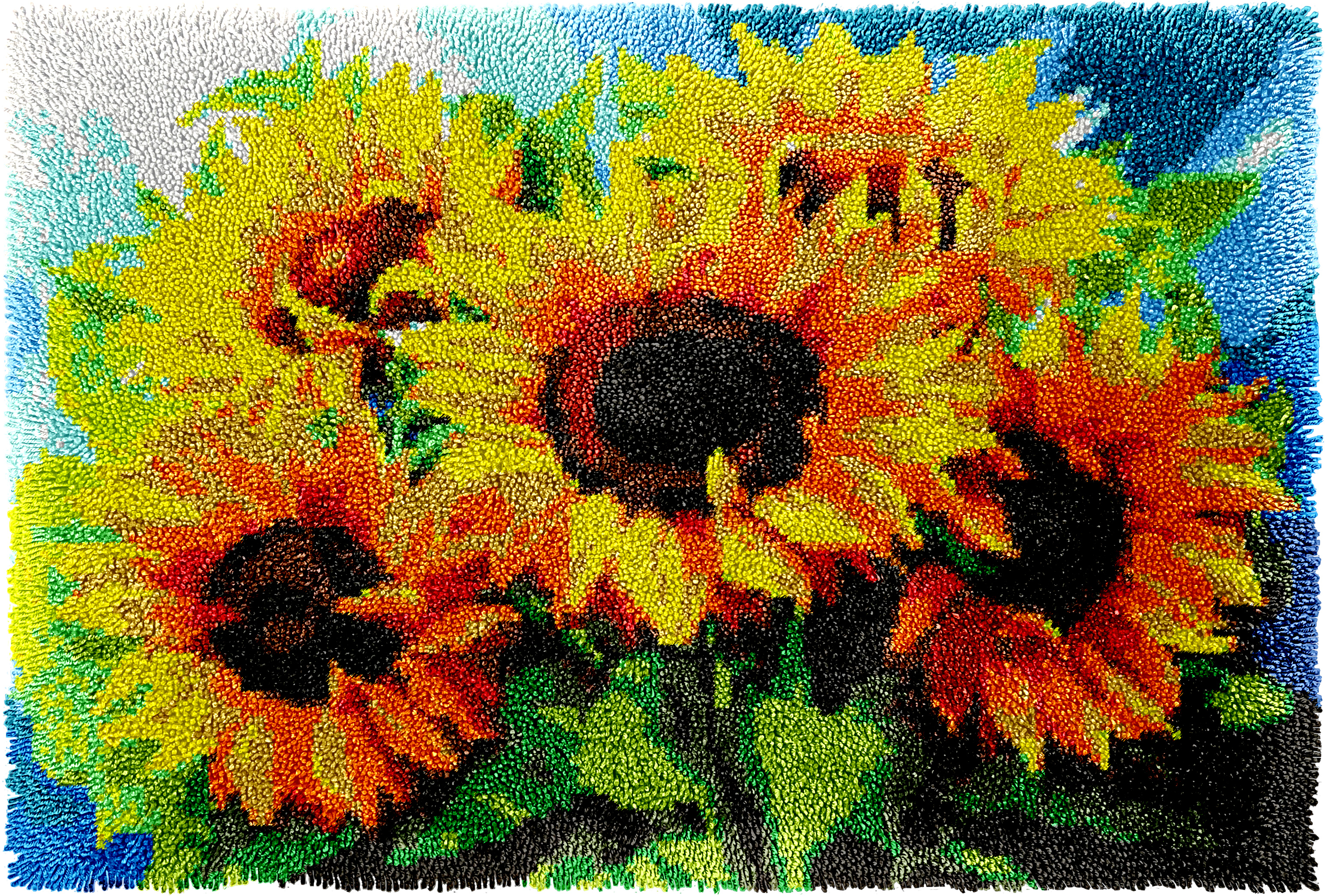 Kit de tapis à crochet Tournesol