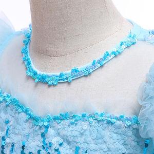 MQATZ छोटी लड़कियों राजकुमारी पोशाक फैंसी कॉस्टयूम सेक्विन Cosplay पार्टी के कपड़े बच्चों को स्कूल प्रदर्शन पहनने - Product Image 5