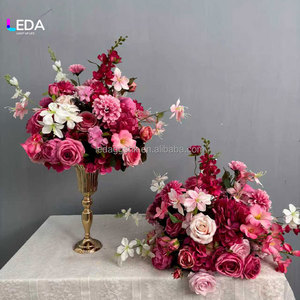 โรงงาน LEDA ขายส่งงานฝีมือ จัดดอกไม้ประดิษฐ์ ลูกบอลดอกกุหลาบผ้าไหมสีชมพูสด สำหรับงานแต่งงาน งานปาร์ตี้ และงานอีเว้นท์ต่างๆ - Product Image 6