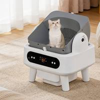 Bac à litière automatique intelligent pour chat, autonettoyant, contrôle par application, 6 protections de sécurité, silencieux, pour plusieurs chats