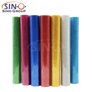 Fabricant Textiles Tissu en coton PU Glitter Metallic Rainbow Printing HTV Heat Press Transfer <span class=keywords><strong>Vinyl</strong></span> Roll - Product Image 1