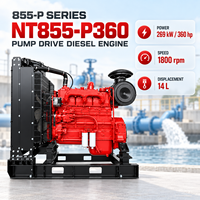 Moteur diesel industriel robuste NT855-P360 269 kW 360 CV 1800 tr/min pour pompe à eau, pompe de lutte contre l'incendie et drainage d'urgence
