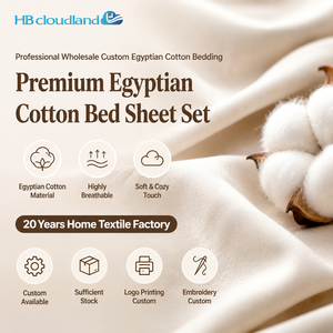 Ensemble de draps en coton égyptien de qualité supérieure, ultra doux, soyeux, hypoallergénique, 300TC, certifié BSCI et ISO9001, Cloudland - Product Image 5