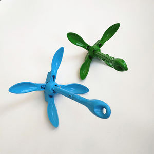 Ancla de barco de amarre plegable <span class=keywords><strong>azul</strong></span> de acero al carbono de 1,5 KG 3.5LB para bote de Kayak de yate - Product Image 4