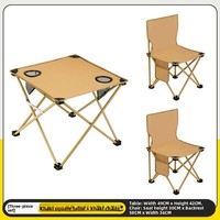 Nouvelle table et chaise de camping en tissu Oxford, pliables, légères, portables, imperméables, meubles d'extérieur avec structure en fer pour pique-niques en plein air