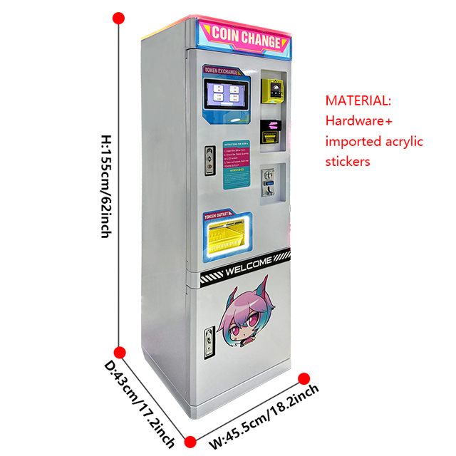 Maker Highly Secure Automatic ATM Bill & Coin Vending Machine Indoor Amusement Park Game Machine Coin Token Changer