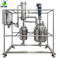 Équipement de récupération continue d'éthanol 50-500L, réacteur de décarboxylation en acier inoxydable avec condenseur, chauffage et refroidisseur