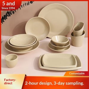 ชุดอาหารเมลามีนห้าชิ้นสำหรับหม้อไฟ บาร์บีคิว จัดเลี้ยง โรงแรม พร้อมแก้วน้ำ ชาม จาน  รับทำโลโก้ตามแบบ  ดีไซน์จีน - Product Image 2