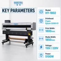 Machine d'impression rouleau à rouleau de 1,8 m pour films vinyles, bannières et supports autocollants