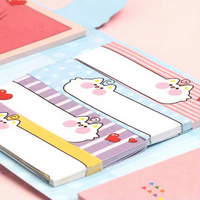 Rouleau de notes autocollantes mignonnes en forme de souris, ensemble complet rose, jouet de jeu de balle collante, papeterie en gros pour écoliers