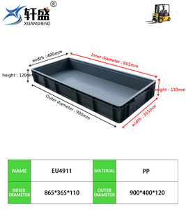 Nexara eu4911 chống rơi rắn hộp hậu cần Thùng làm bằng PP vật liệu rau Thùng <span class=keywords><strong>Stackable</strong></span> - Product Image 4